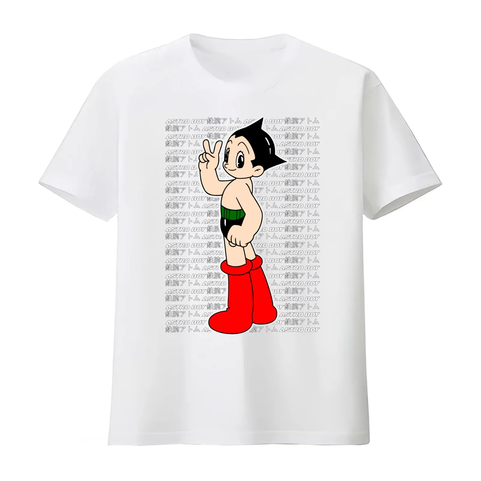 Astro Boy - Mighty Atom (Tetsuwan Atom) T-Shirt Summer Casual Cotton Tee Oversized Streetwear Tops Vintage Graphic Print