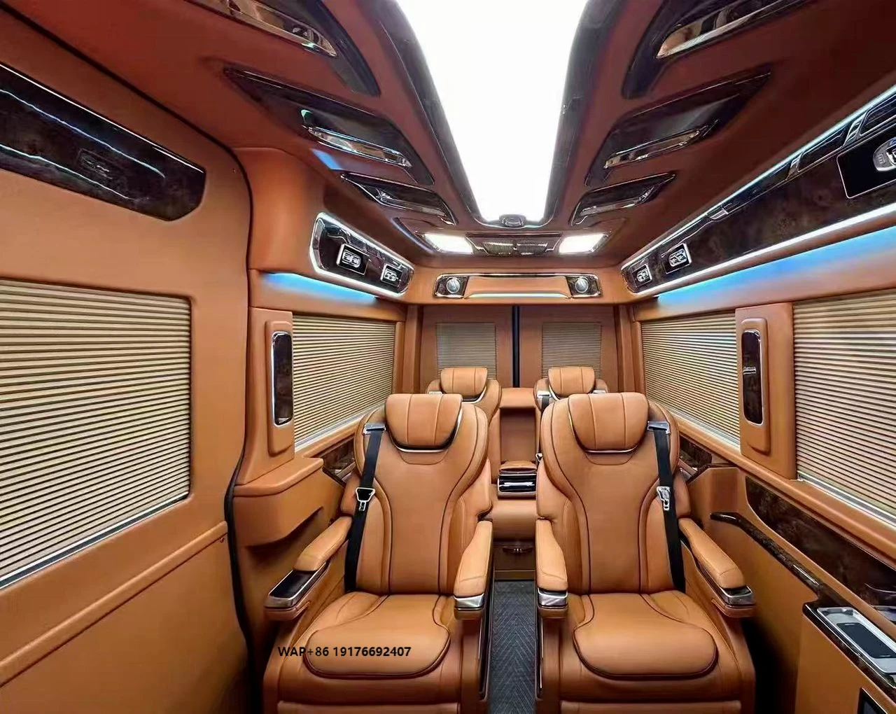 Customized Luxury Rear Leather Interior Kit for Sprinter/Vito/V-Class Metris W447 V300 V250d V300d Hiace Full