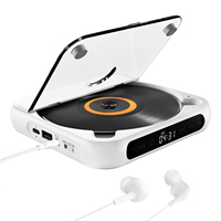 KC918 CD Player - Portable Bluetooth Speaker, LED Screen, Stereo Player, HIFI Sound Quali, Built in 2000mAH Rechargeable Battery