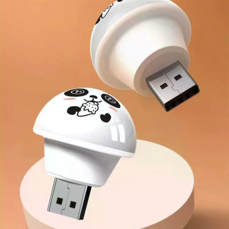 USB Panda Artificial Smart Voice Controlled Night Light Bedside Camping Plug Use LED Indoor Sleep Lights