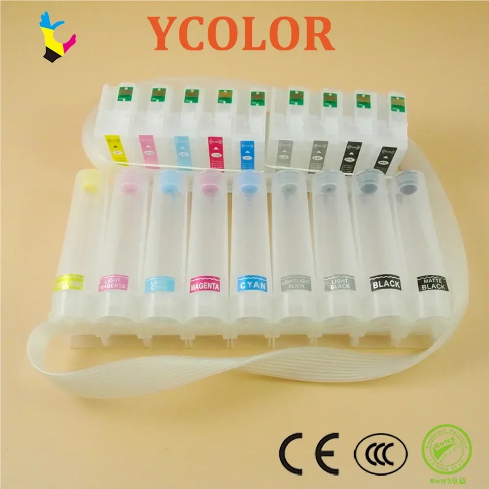 SC P600 Bulk CISS Ink System for Epson SureColor P600 R3000 Printer Continuous Ink Supply System with Auto Reset Chips SC-P600