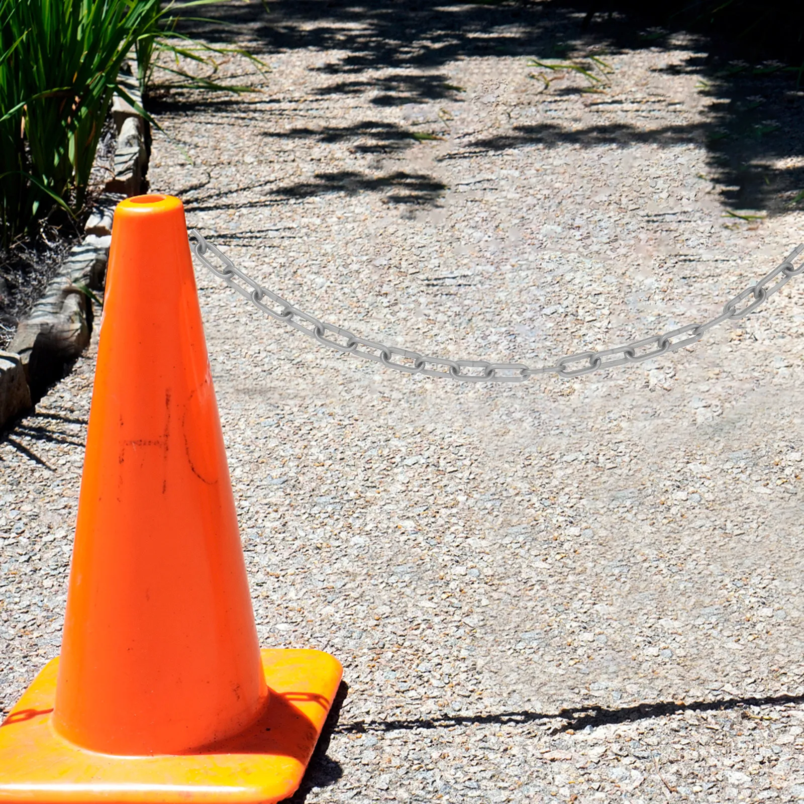 

3 Meter Plastic Barrier Safety Link Crowd Control Parking Lot Delineator Post Warning Coil Durable Lightweight Traffic Guidance