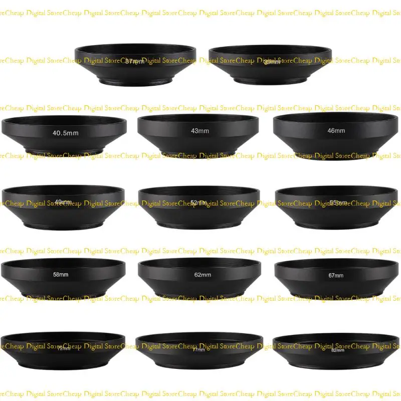 W3JB Essential Metall-Objektivhaube für DSLR-Kameras 39 mm-82mm für die meisten Objektive optional – Detail 1