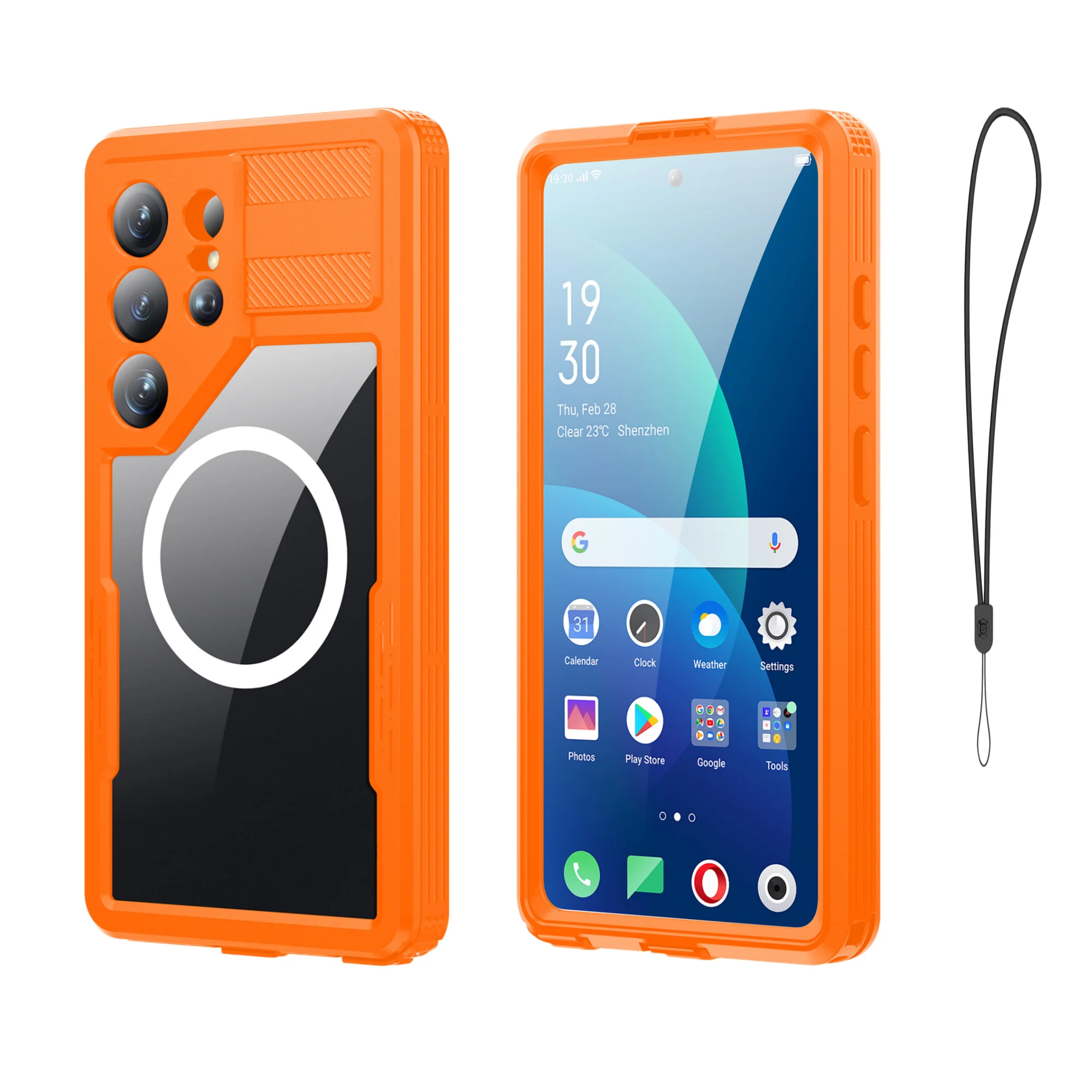 

Magnetic waterproof phone case for Samsung Galaxy S26 ULTRA/S25 PLUS/S24, with IP68 rating and 360° full-wrap protective cover