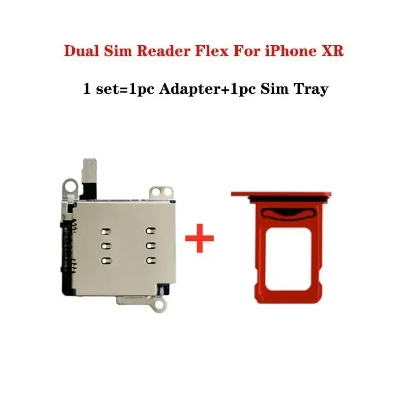 Dual Sim Card Reader Tray Slot Holder Connector Flex Ribbon Cable for IPhone 11 XR