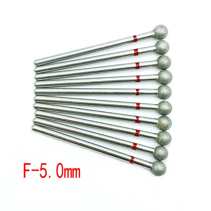 10 Uds. Brocas para cutículas de uñas, juego de fresas de diamante de 3/32 "para manicura, lima de uñas eléctrica, accesorio, cabezal de molienda para el cuidado de las uñas