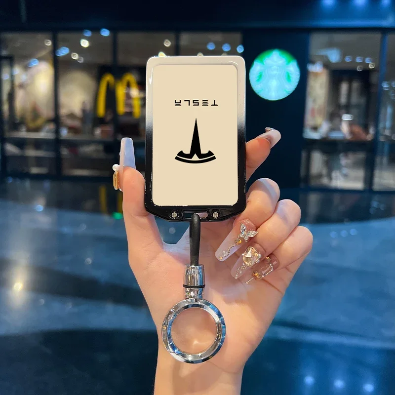 

High-Grade Zinc Alloy Car Card Key Case Cover Protector Holder Shell For Tesla Model 3 Model S Model X Model Y Auto Accessories