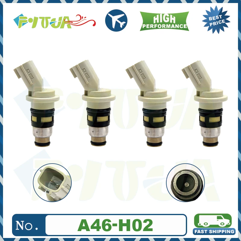 

4pcs Fuel injector A46-H02 16600-41B00 For Nissan Micra II K11 1.0i 16V 1992~2003,1.3i 16V 1992~2000,SUNNY B13 GA16DE 1.6L 1992-