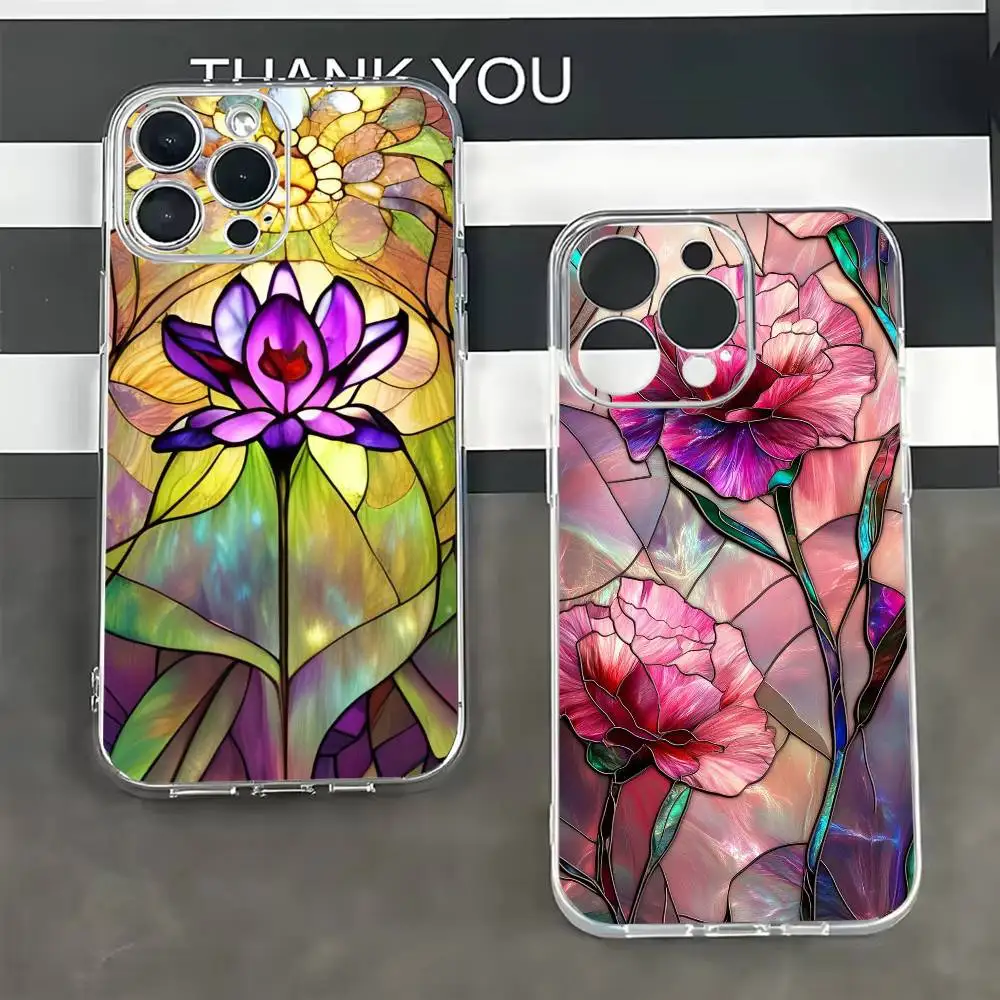 

Glass window grilles Transparent Shockproof Phone Case For iPhone 17,16,15,14,13,12,11 Plus,Pro Max