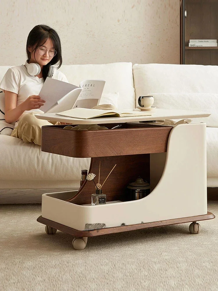 Trolley Portable Coffee Table Small Apartment Living Room Home Modern Multi-Functional Adjustable Small Table