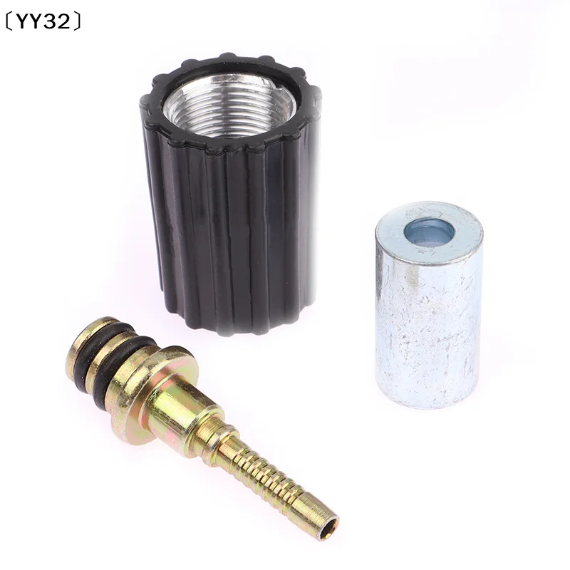 High Pressure Washer Hose Insert Fittings DN6 D15mm Ring Nut M22 Car Washer Water Cleaning Hose Pipe Fitting Twist 〔YY32〕