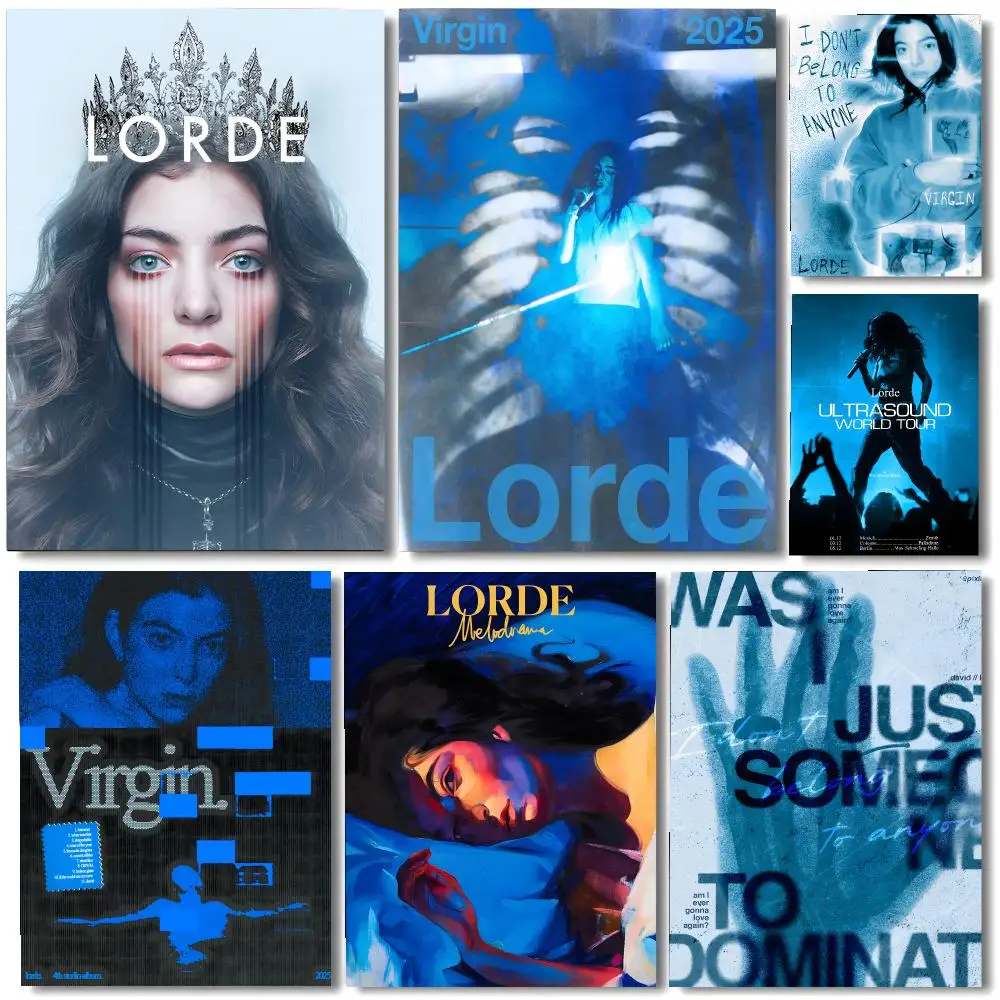 Singer Lorde Poster Wall Art Poster Prints Home Wall Decor Gift for Living Room, Bedroom Bar & Parlor