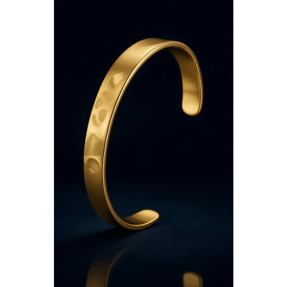 

Широкий металлический браслет-манжета с эффектом ковки для женщин, золотой и серебряный цвета