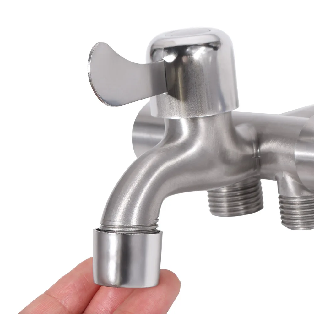 

Трехходовой кран из нержавеющей стали с выходом для стиральной машины, защита от протечек, простая установка, с уплотнительной лентой