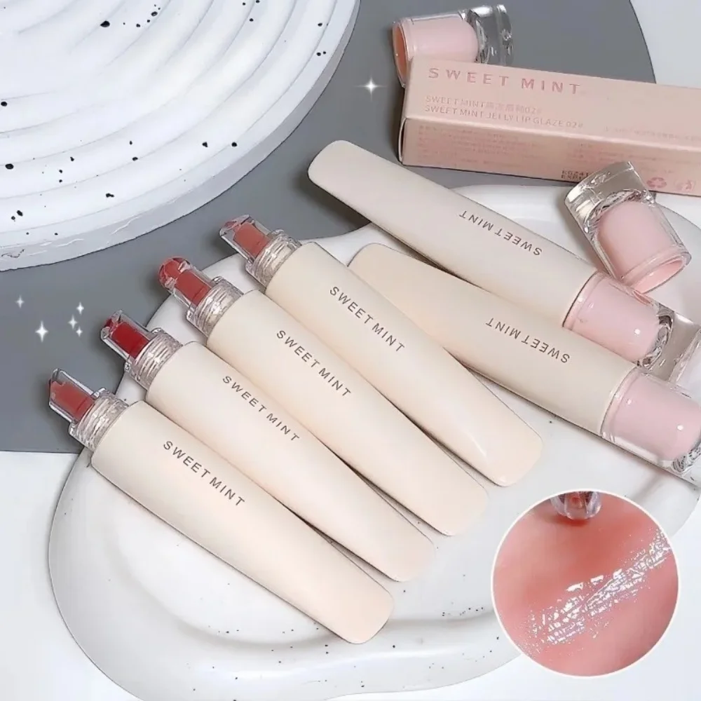 Dolce gelatina lucidalabbra smalto tinta labbra antiaderente duraturo cosmetico liquido labbra idratante rossetto di cristallo lucido di vetro coreano