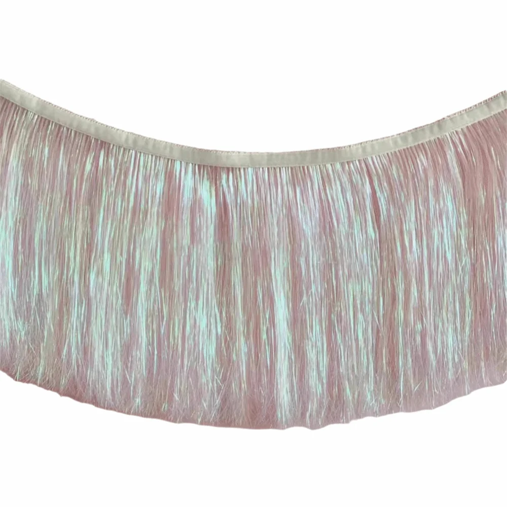 Multicolor Drizzle Garland Metallic Tinsel Encryption Foil Fringe Thickening Background Ornament Glitter Fringe