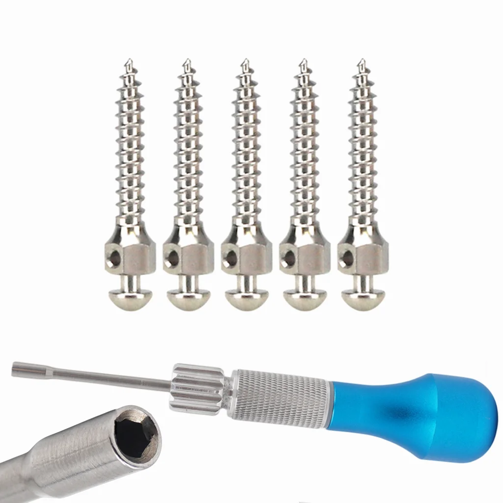 5Pcs Dental Ortho Mini Screw Titanium Alloy Micro Self Drilling tow Screw Implants Anchor Screw 1.4/1.6/1.8/2.0mm