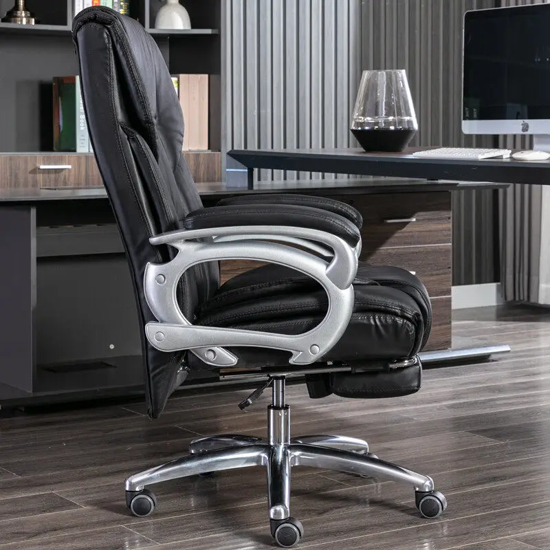 PU Leather Boss Executive Reclining Office Chair Massage Adjustable Features Comfortable For Long-time Sitting Home/Computer Use