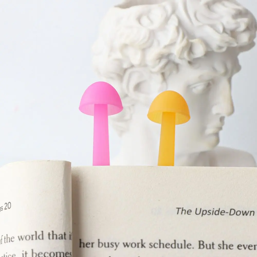 Cute Back To School Cute Mushroom Bookmark Marker of Page Silicone Exquisite Bookcase Kawaii Creative Simple Paper Cilp Student