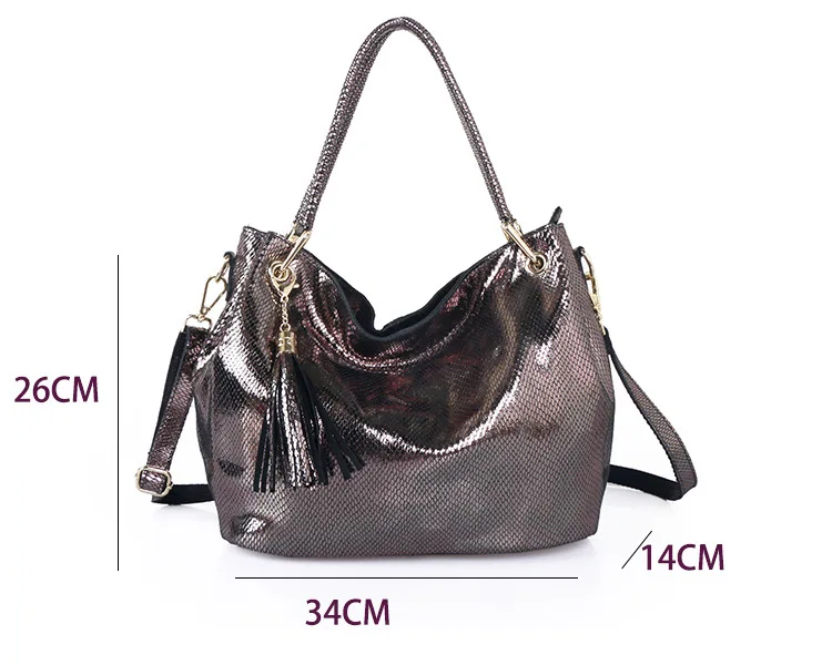 Lady Snake Print Pleated Crossbody Bags Pattern Shoulder Bag Luxury Women Serpentine Leather Tote Handbag Sac A Main Bolsas