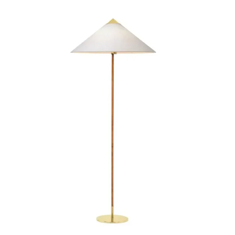 Denmark 9602 floor lamp model room soft decoration creative bamboo hat wabi sandy wind retro living room decorative lamps