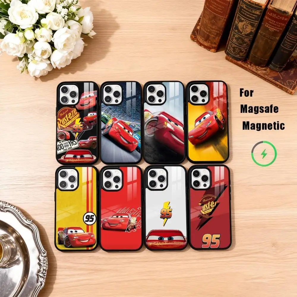 

Flash M-McQueen Red-95 Cars Phone Case For iPhone17,16,15,14,13,12,11 Plus,Pro Max Magnetic For Magsafe Wireless Charging