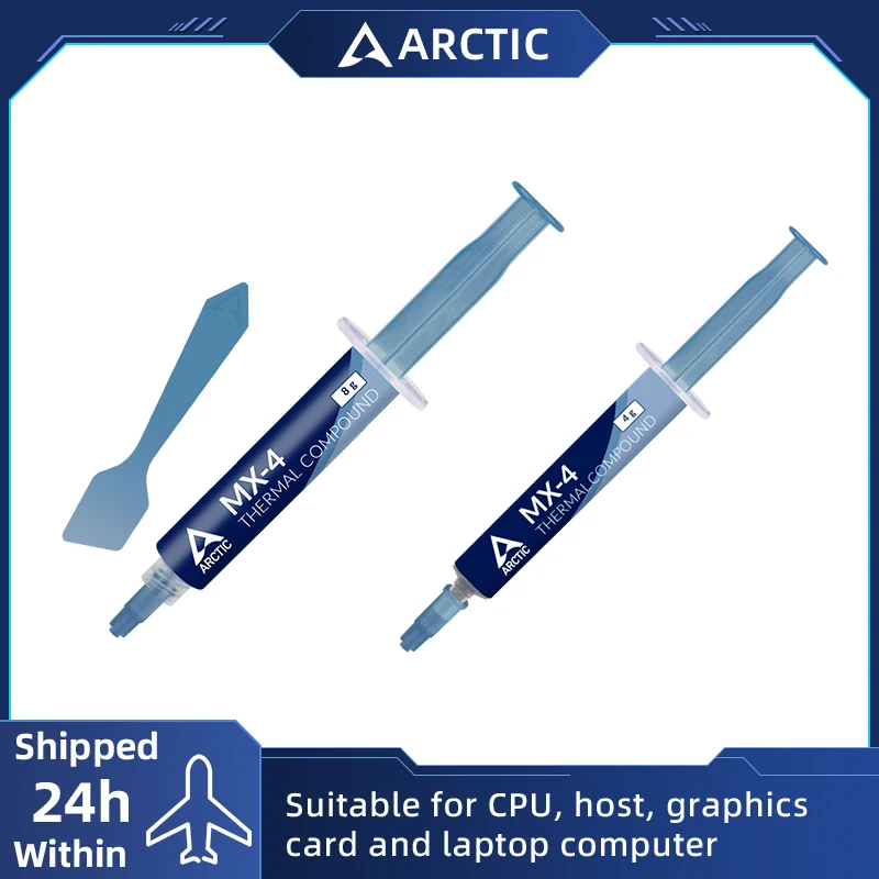 

ARCTIC MX-4 (4g/8g/20g) Premium Performance Thermal Paste for all processors (CPU, GPU - PC), very high thermal conductivity