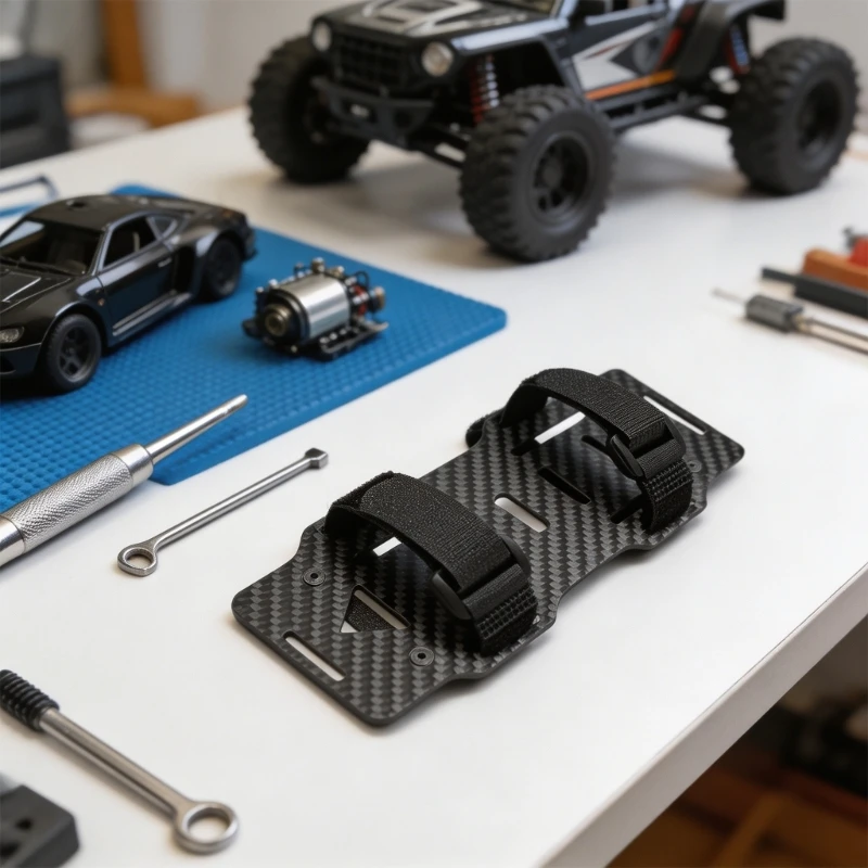 Universal Carbon Fiber Battery Tray Car Improve Part Compatible for JK07 MK07 15UB