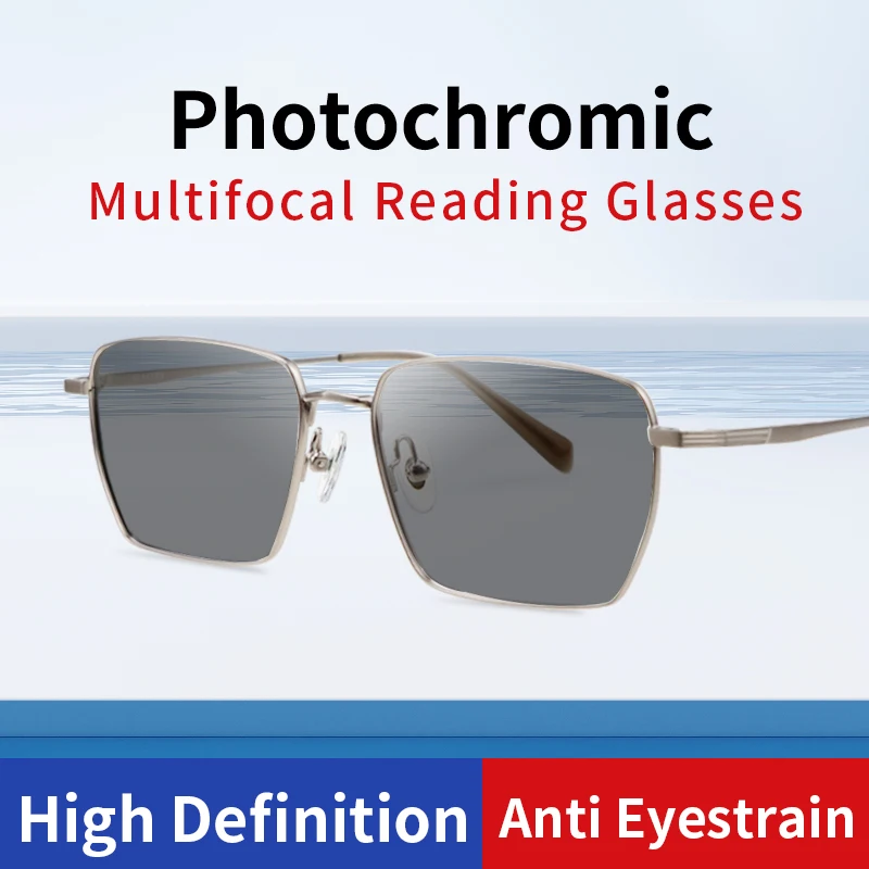 

Photochromic Multifocal Reading Glasses Transition Sun Reader Progressive Multifocus Reading Sunglasses Magnifying glasses