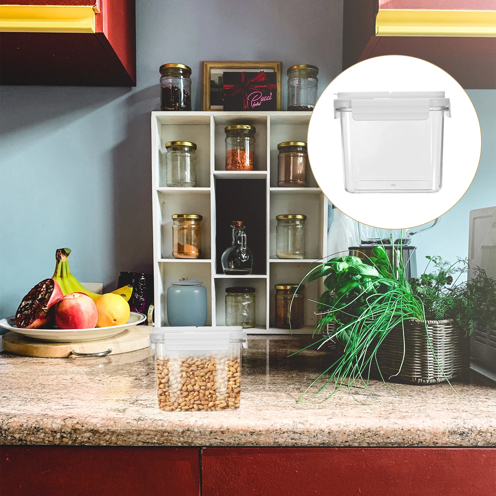 

Home Kitchen Grain Storage Jars Large Capacity Airtight Containers for Nuts Dried Fruit Tea Food Containers Grains Storage Jar