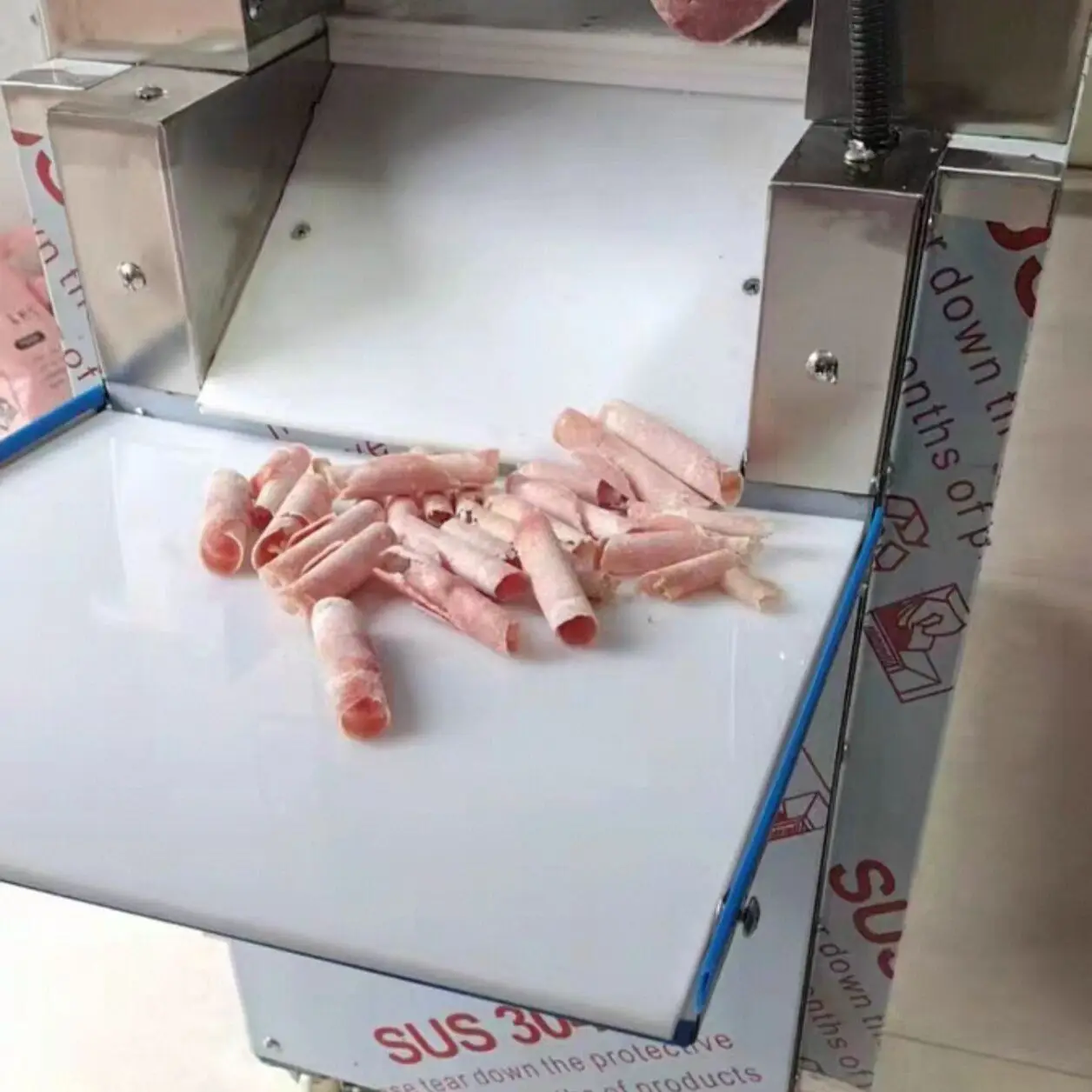 

Commercial Electric Meat Slicer CNC Single Cut Lamb Beef Roll Make Machine Stainless Steel Mutton Rolls Cutter