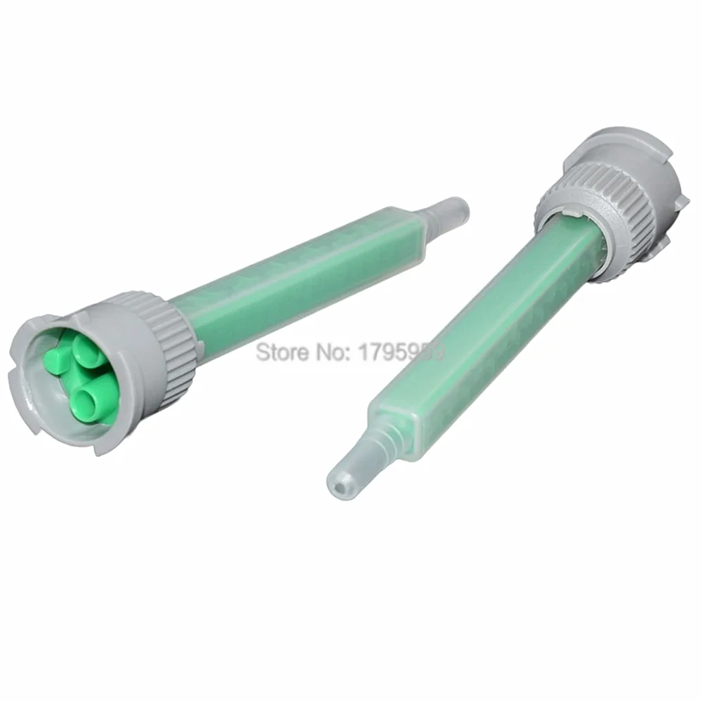 1500pcs Static Mixing Nozzles Two-component Adhesives Mixer 1:1 Square Mixing Tube Set for 50ml 1:1 AB Glues Dual Cartridges