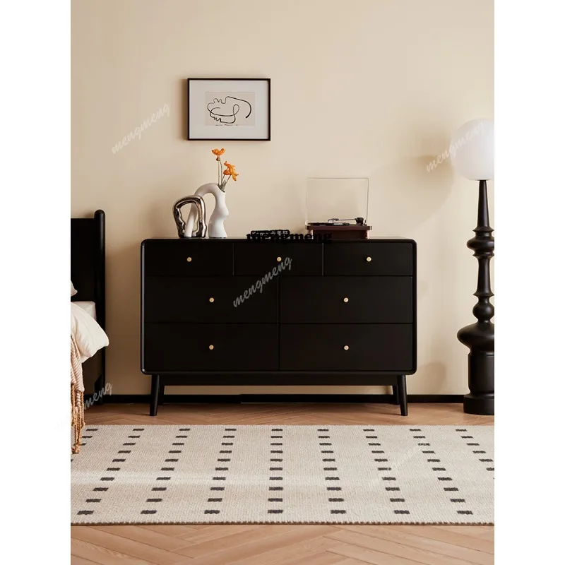k153 wood black locker with Drawer capaciousness storage cabinet for living room bedroom Simple Household furniture