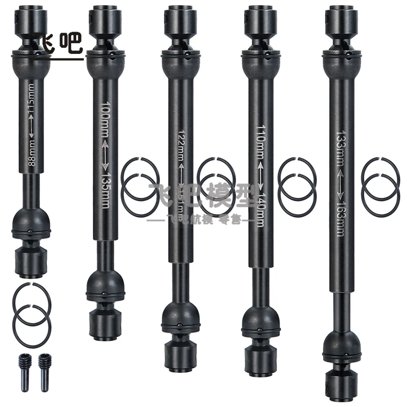 Metalowy wał napędowy CVD z przegubem uniwersalnym do samochodów RC 1/10 Crawler Traxxas TRX4 Defender Bronco AXIAL SCX10 RC4WD D90 Tank Cherokee