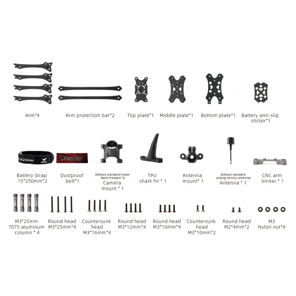 HGLRC-Kit de cadre pour la course, cd 5 Lite V2