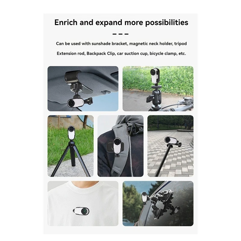 For Insta360 GO 3 Camera Frame Adapter  Horizontal & Vertical Shooting Bracket Extension Mount For Insta360 Go3