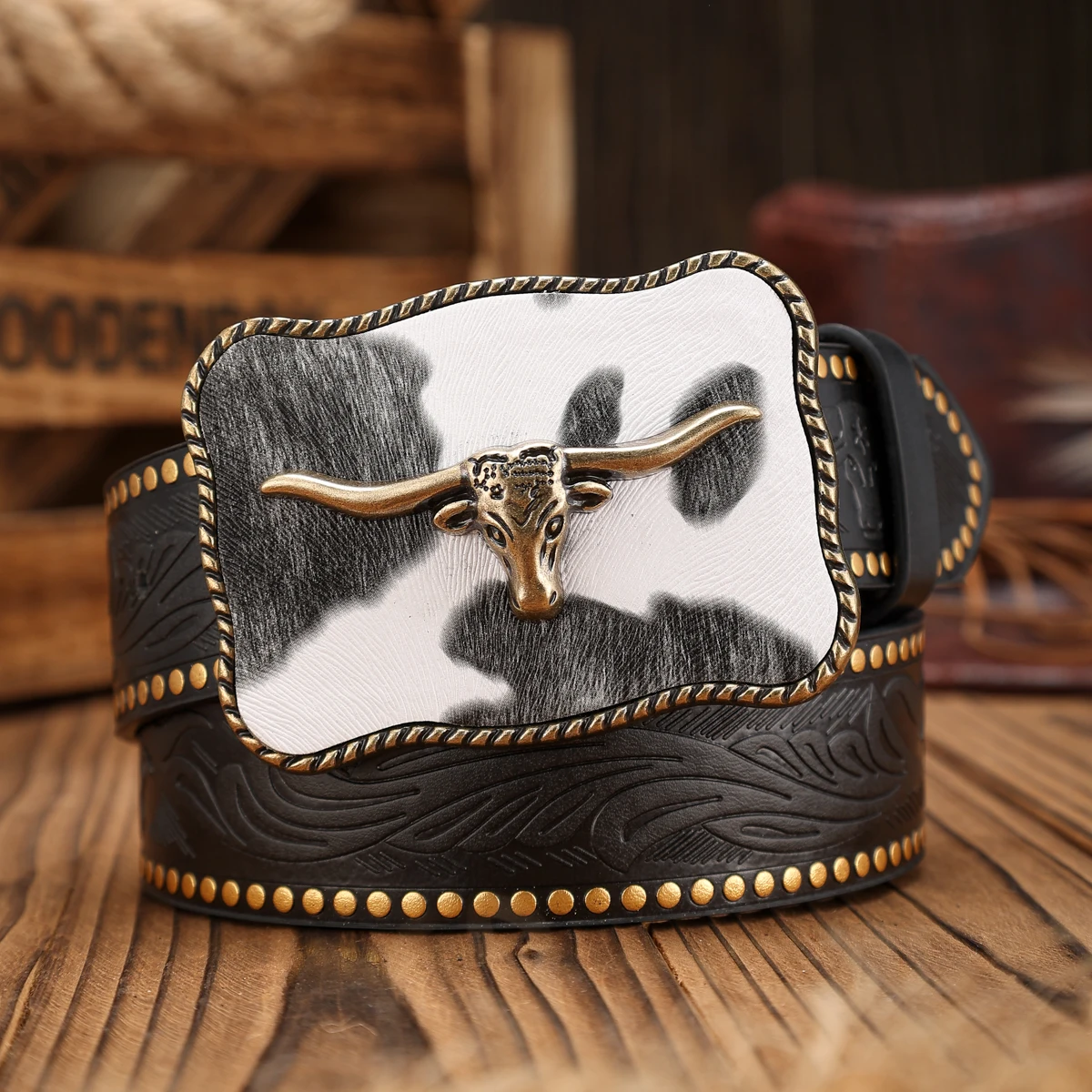Ein PU-Gürtel für Damen und Herren, der den Stil von Western-Denim und Retro vereint, ist perfekt für alltägliche Freizeitausflüge. – Detail 5