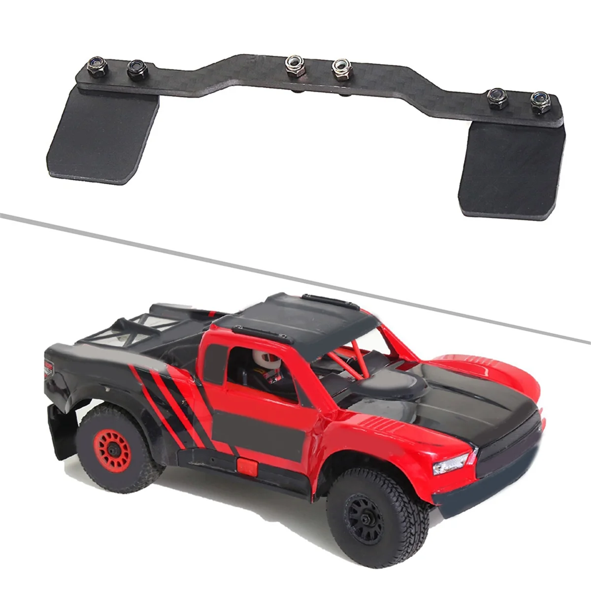 Rubber met Koolstofvezel Materiaal Spatbord/Spatbord voor 1/14 ARRMA Mini MOJAVE GROM Rc Auto Update Onderdelen