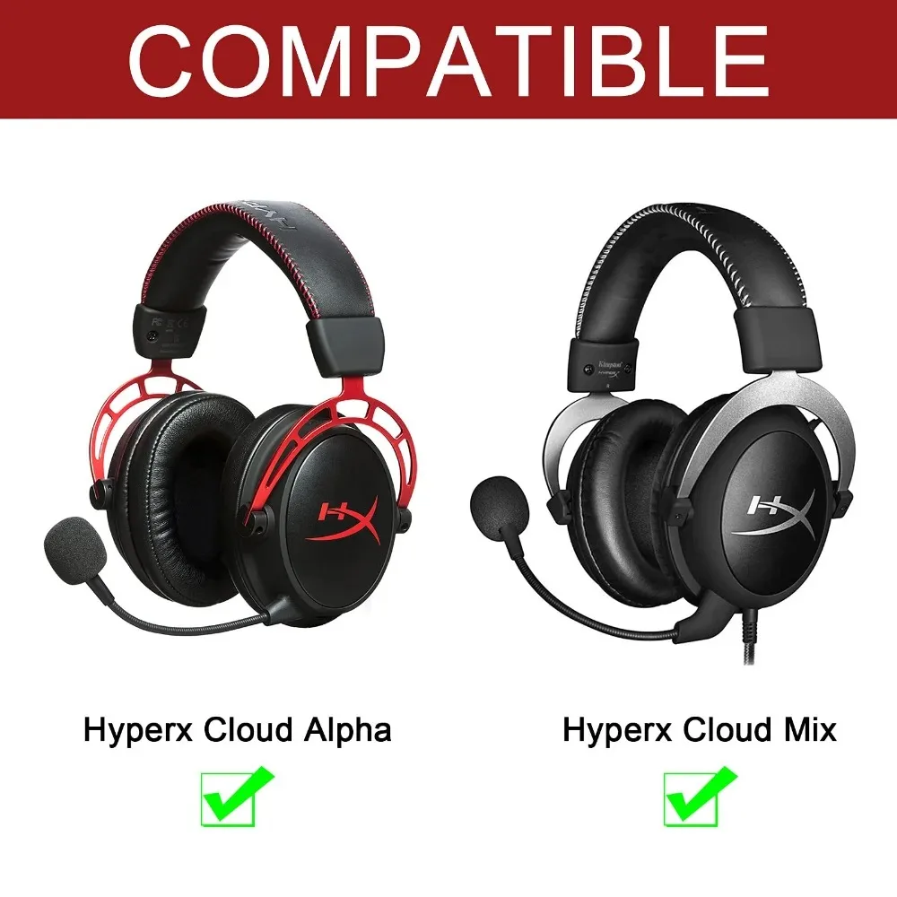 Braided Replacement Cable Extension Cord With Volume Control Mic Mute For Kingston HyperX Cloud Alpha Mix Gaming Headsets