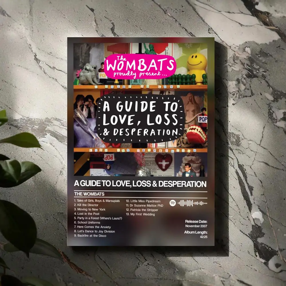 

The Wombatss Poster Prints Canvas Painting Wall Art Picture Living Room Home Decor Tracklist Music Album Cover