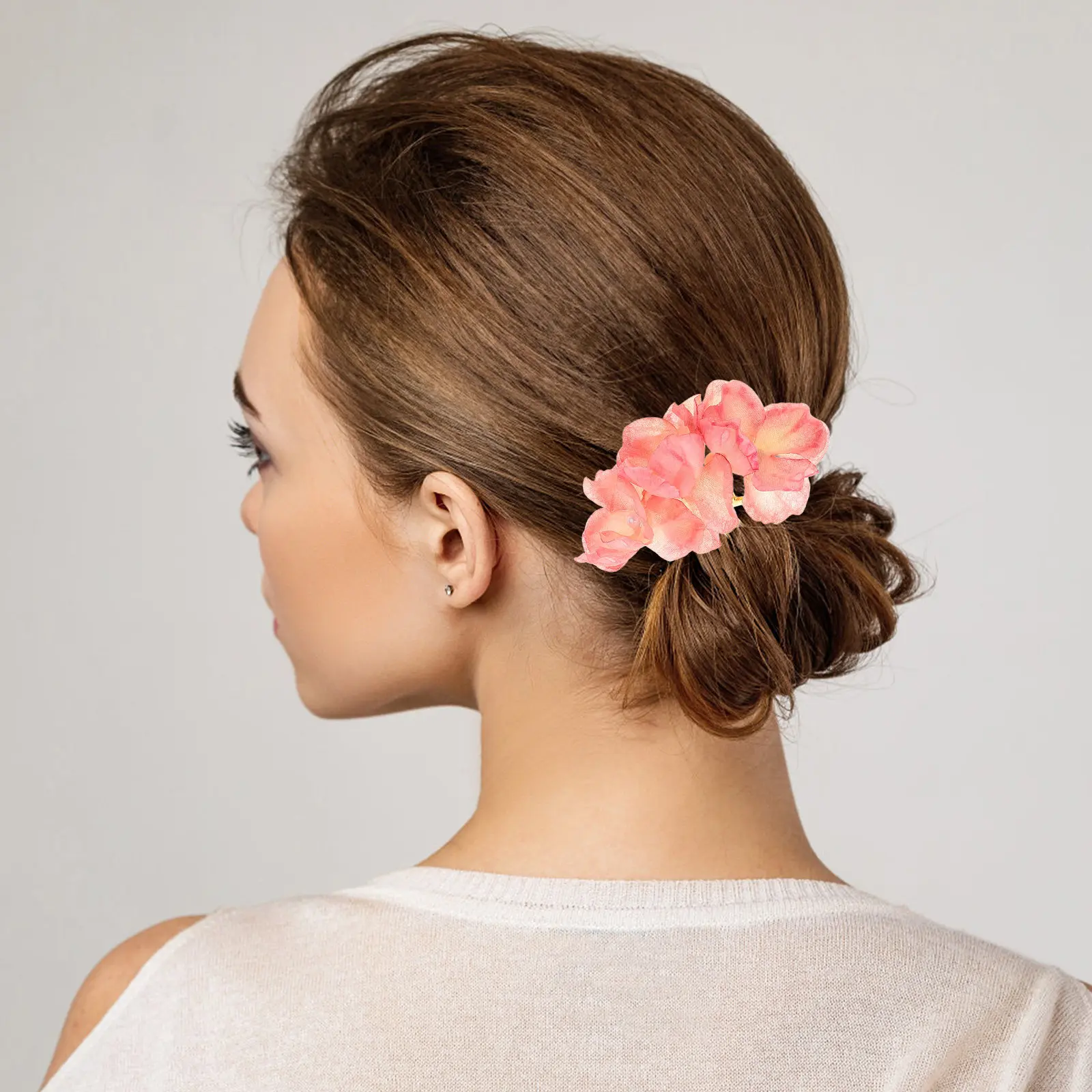 1Pair Silk Flower Hairpin Vintage Pearl Hairpins for Bridal Wedding Hanfu Japanese Hair Accessories Elegant Hair Clips
