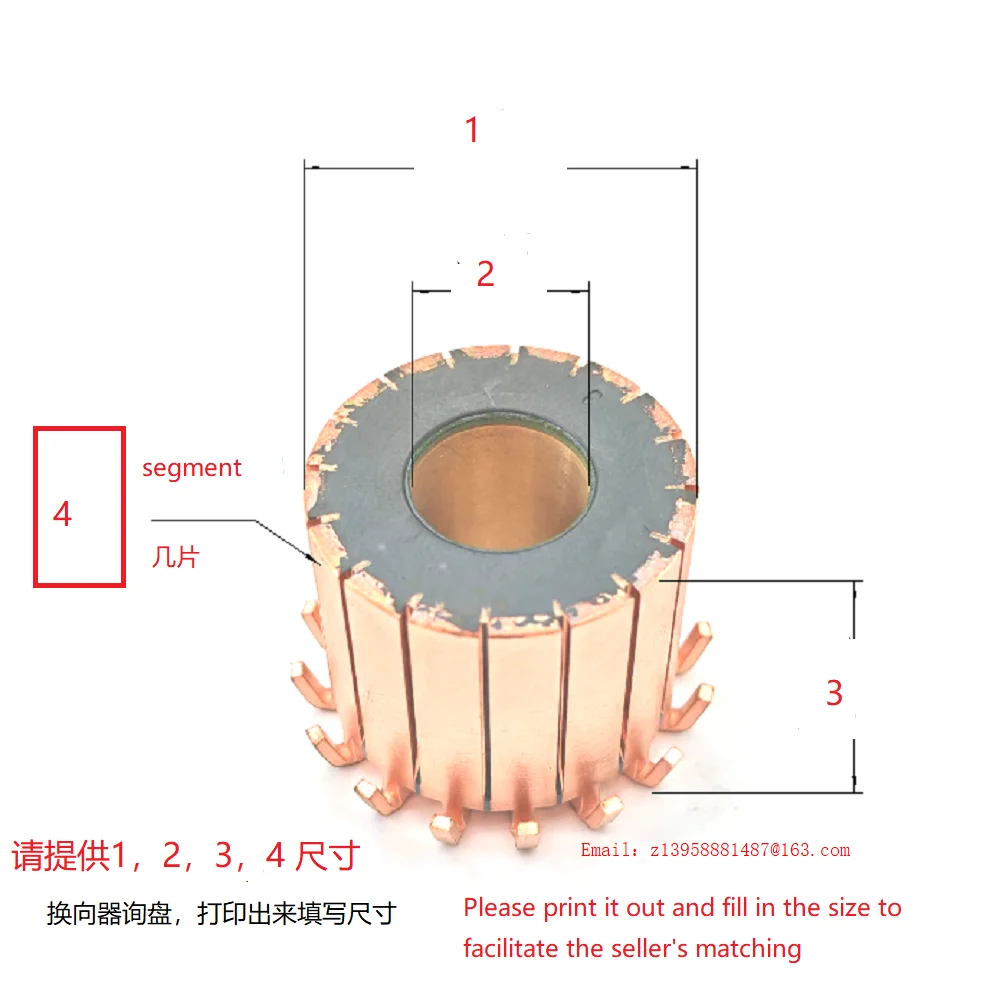 28*10*18*24P Dhy-3961-24 Is Suitable for Dewalt D25133K Electric Hammer Commutator, and the Size Is Universal