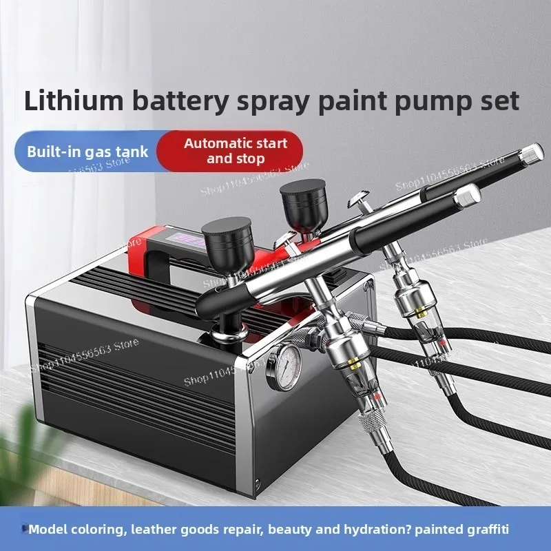 Industrial-Grade Airbrush Kit with Compressor - Acrylic Painting Multifunctional Model Coloring Spray Pen Set