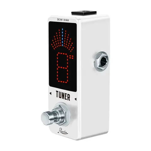 Rowin Tuner Guitar Rowin LT-910 Guitar Tuner Mini Chromatic Tuner Pedal Effect LED Display True Bypass Guitar Accessories for Electric Guitar Bass