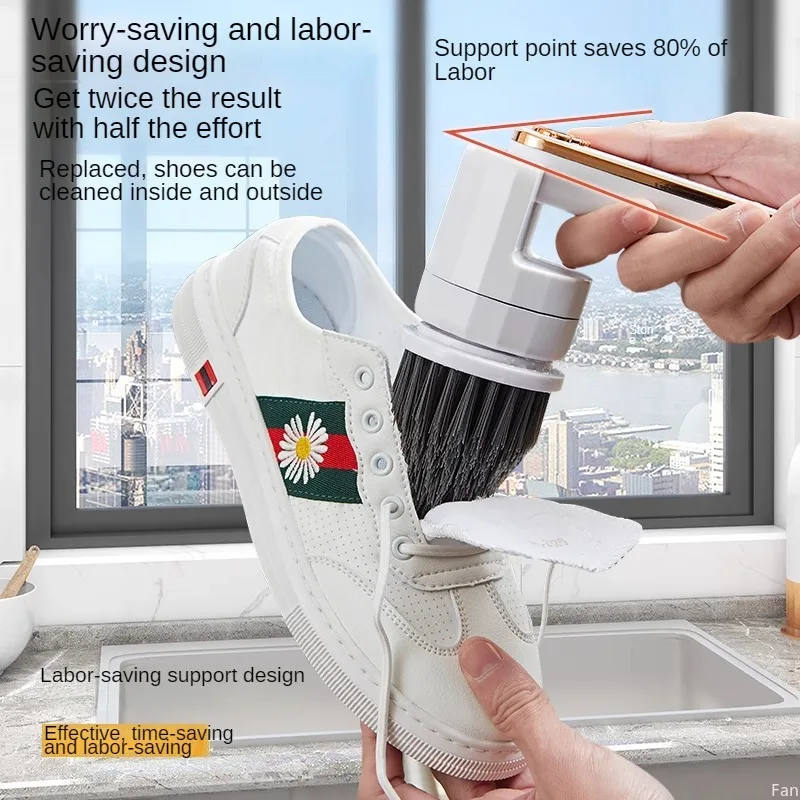 Electric Cleaning Brush Handheld Rechargeable Waterproof Shoe Brush Electric Multifunctional Brush for Home Use Cleaning Tools