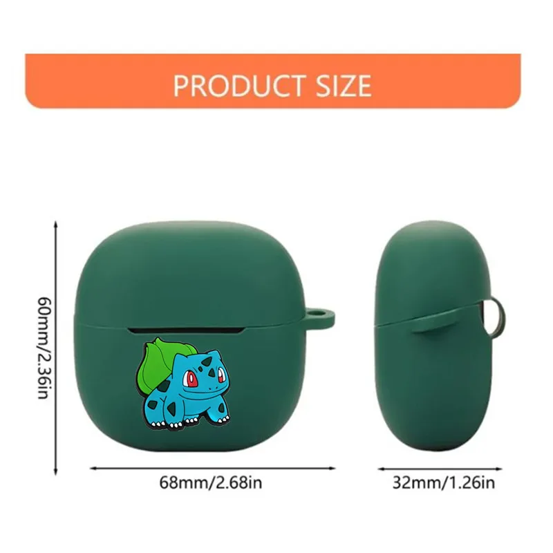 ل Redmi Buds 6 لايت Potdemiel بوكيمون حقيبة سماعة الاذن غطاء سيليكون سماعات لاسلكية شحن صندوق واقية قذيفة مع هوك