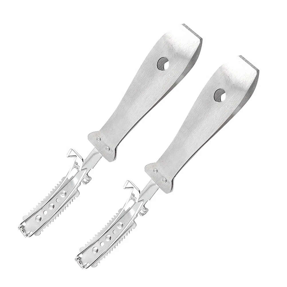 2 Pcs Shaver Scraper Animal Hair Pig Remover Removing Tool Stainless Steel Scraping Device Removal