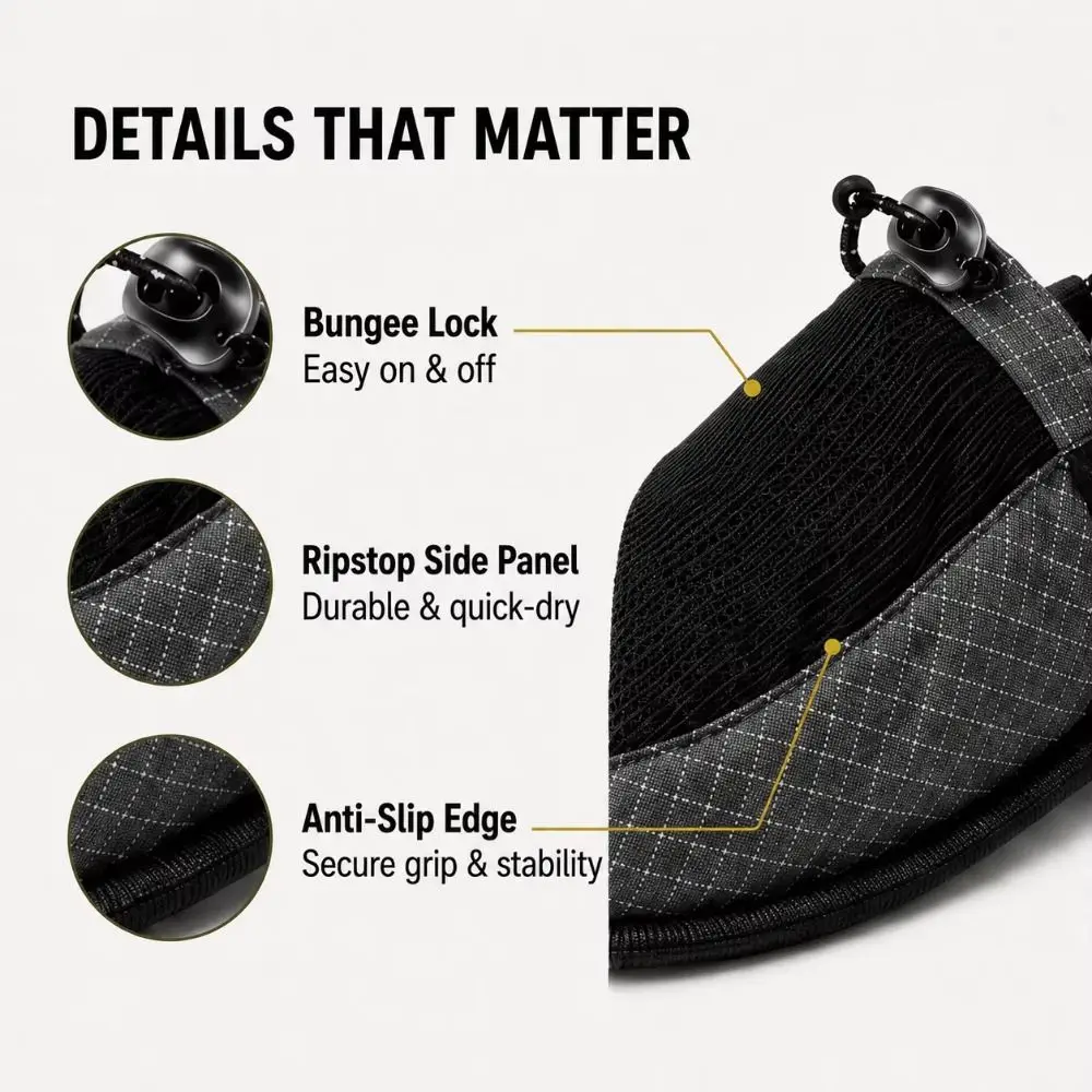 Unisex Foldable Water Slippers Non Slip Portable Travel Camp Slippers Breathable Ultra Light River-tracing Wading Shoes Travel