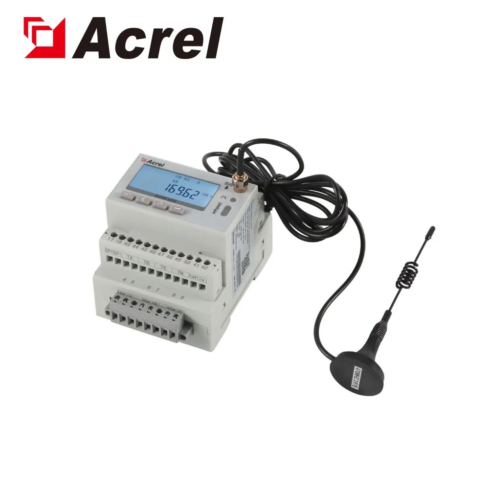 Acrel ADW300 Wifi 4G LoRa Lorawan RS485 Din Rail Three Phase Wireless Energy Meter IOT Power Meter