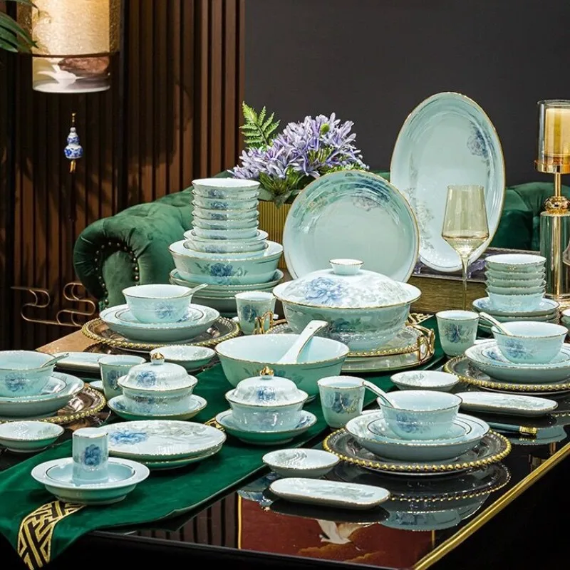 

Kaolin, raw ore, glazed, tableware, Chinese style, dishes, sets